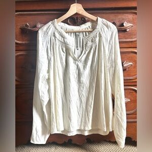 Lucky Brand white boho top